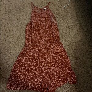 Red Polka Dot Sleeveless Romper